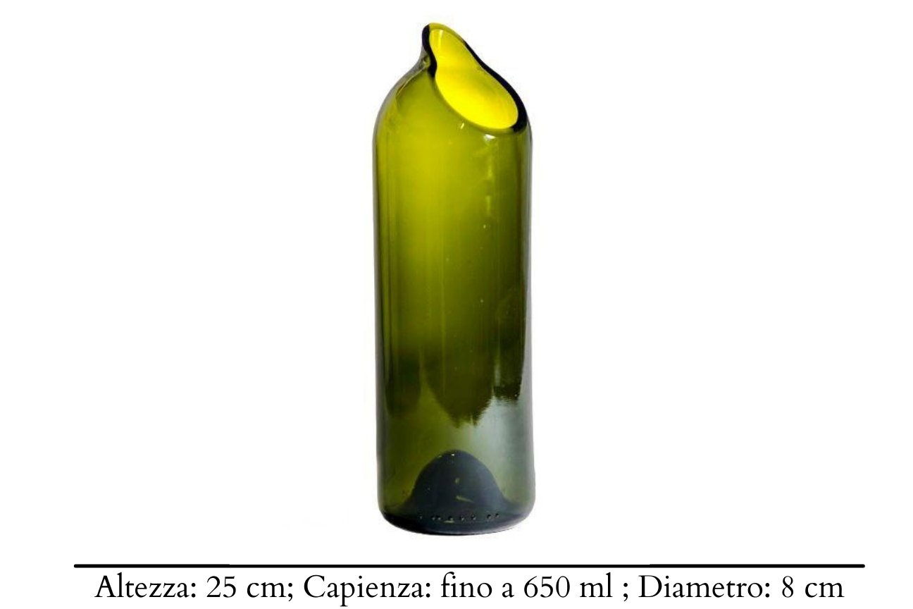 bicchiere bottiglia riciclata