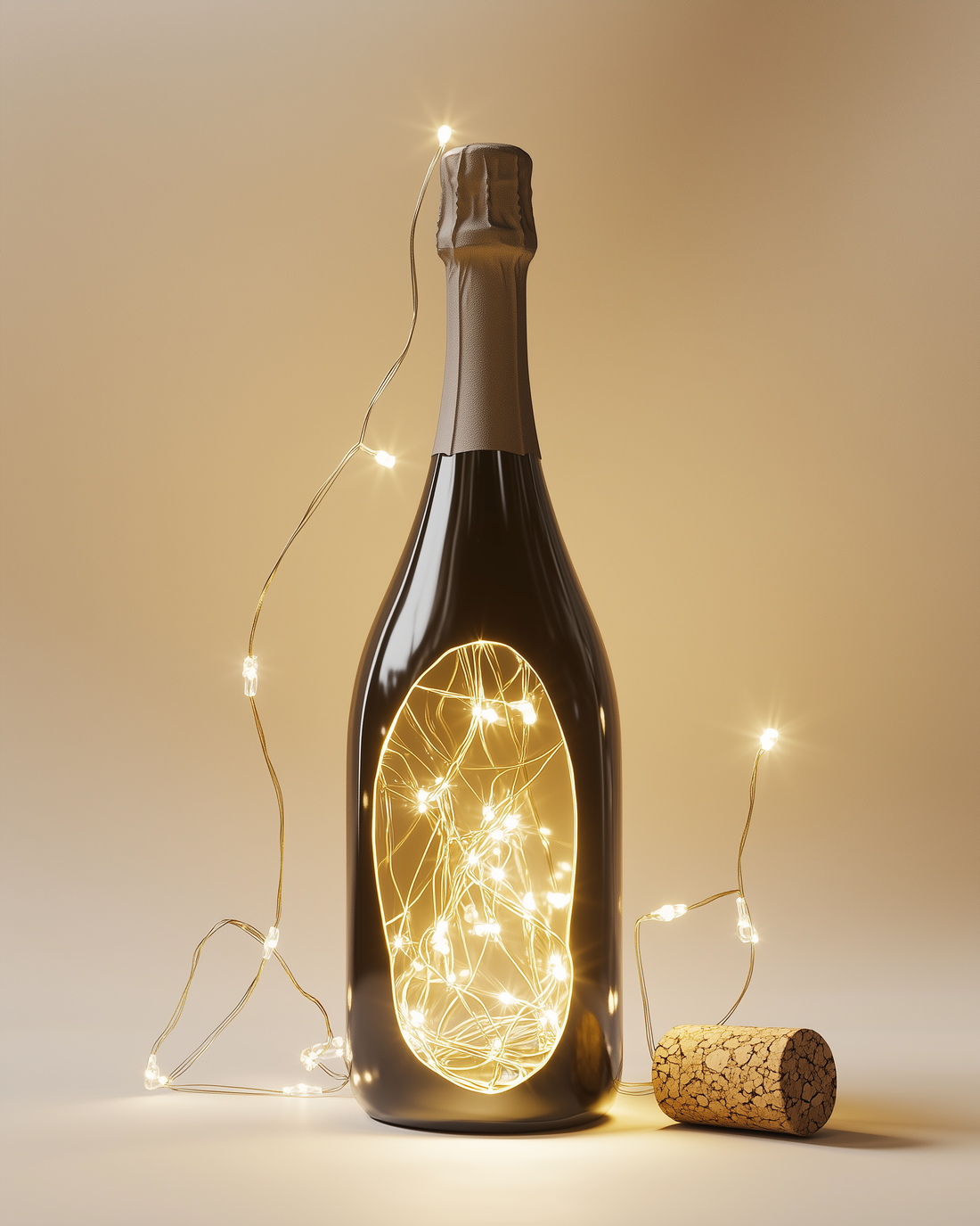 Lampada bottiglia Champagne di design